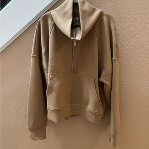 Calia Tan Half-Zip Pullover Sweatshirt